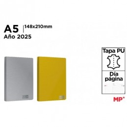 AGENDA 2025 15x21CM PLATA Y ORO
