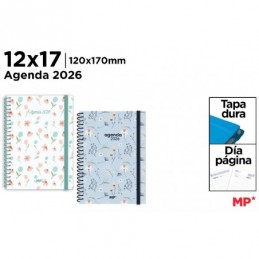 AGENDA 2026 12x17 TAPA DURA DIA PAGINA MP