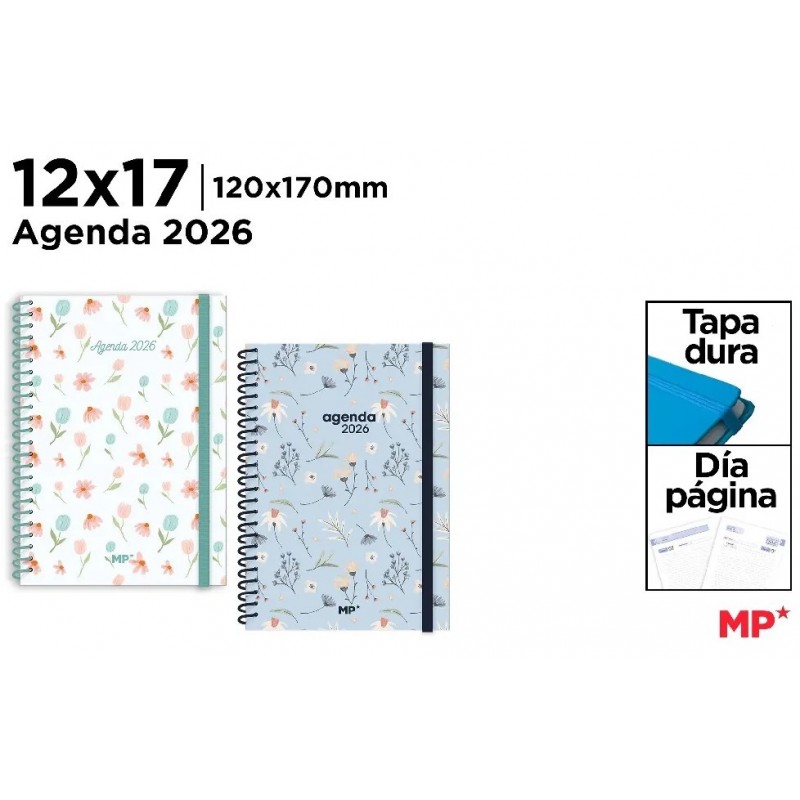 AGENDA 2026 12x17 TAPA DURA DIA PAGINA MP