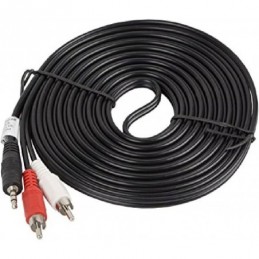 CABLE ESTEREO LANBERG JACK 3.5MM A 2X RCA 10MTS