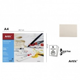 PAPEL DE ACUARELA A4 SIN RECUADRO 5 HOJAS