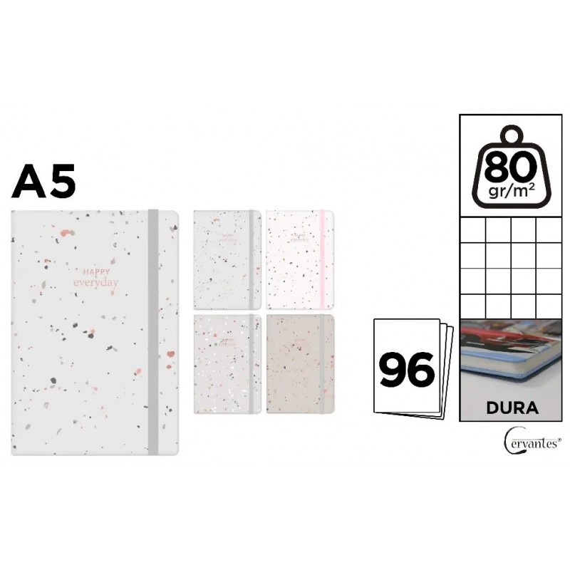 CUADERNO DE NOTAS TAPA FORRADA A5