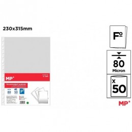 FUNDAS FOLIO 80 MICRAS 50 UDS CRISTAL
