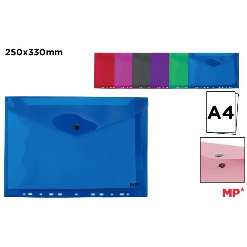 CARPETA SOBRE ARCHIVABLE A4 VARIOS COLORES TRANSLU
