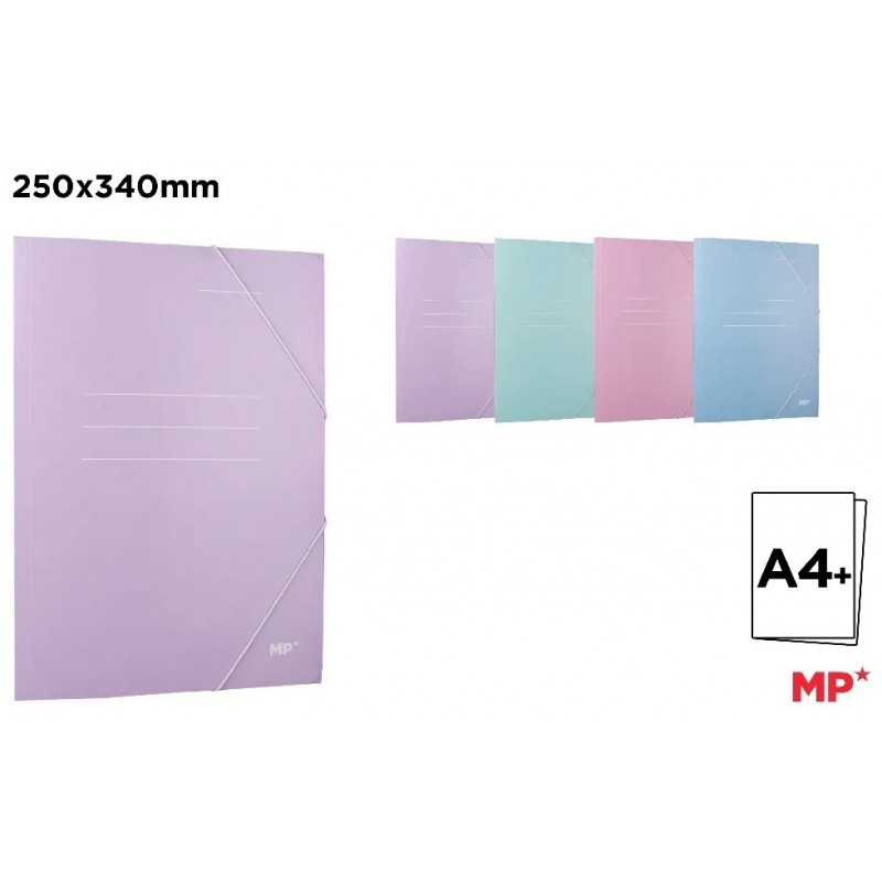 CARPETA PASTEL CON SOLAPA A4 PLUS