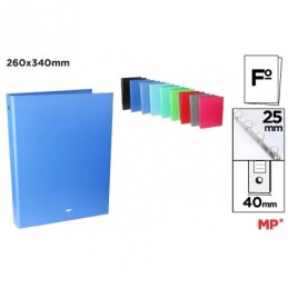 CARPETA CARTON 4 ANILLAS FOLIO COLORES SURTIDOS