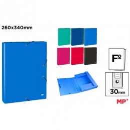 CARPETA ARCHIVO CON SOLAPA Y GOMA COLORES SURTIDOS
