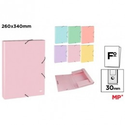 CARPETA ARCHIVO CON SOLAPA Y GOMA PASTEL