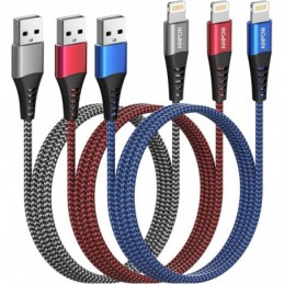 CABLE USB/I-PHONE 2.1A TRENZADO