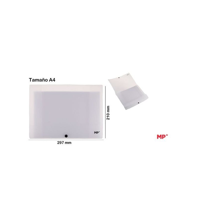 CARPETA SOLAPA CIERE BOTON TRANSPARENTE