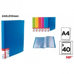 CARPETA 40 FUNDAS A4 TAPA FLUORESCENTE