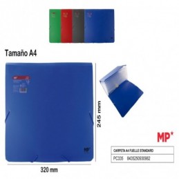 CARPETA FUELLE CON GOMA A4 13 DEPARTAMENTOS