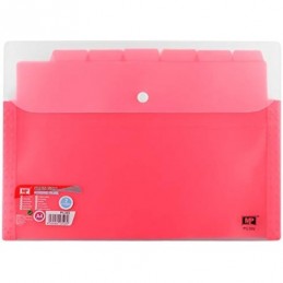 CARPETA CON FUELLE BOTON A4 DE 7 DEPARTAMENTOS