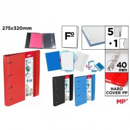 CARPETA PP 4 ANILLAS FOLIO PLUS RECAMBIO Y SEPARAD