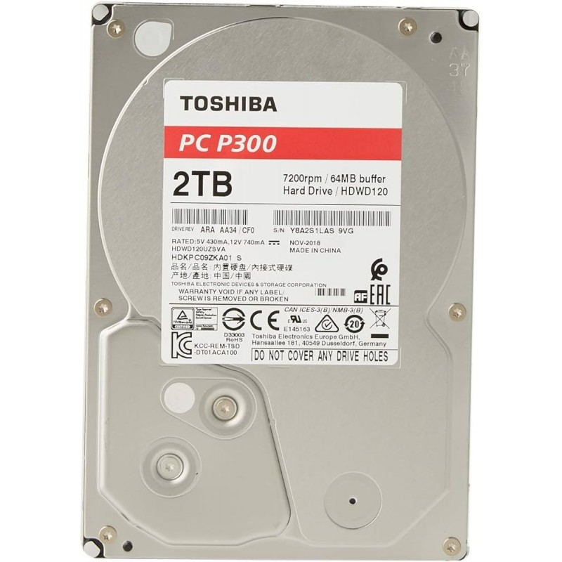 DISCO DURO TOSHIBA PC P300 2TB P300 HIGH-PERF