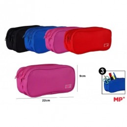 ESTUCHE PLUMIER TRES CREMALLERAS MP