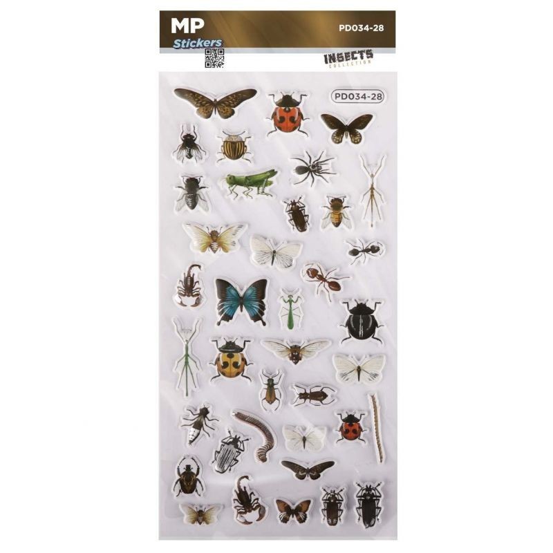 PEGATINAS STICKERS RELIEVE MARIPOSAS E INSECTOS