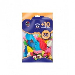 BOLSA 20+10 GLOBOS COLORES