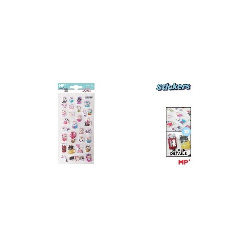 PEGATINAS STICKERS RELIEVE GATITOS
