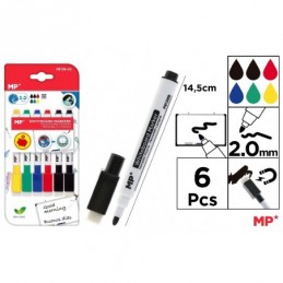 MARCADOR DE PIZARRA 6 UDS COLORES VARIOS