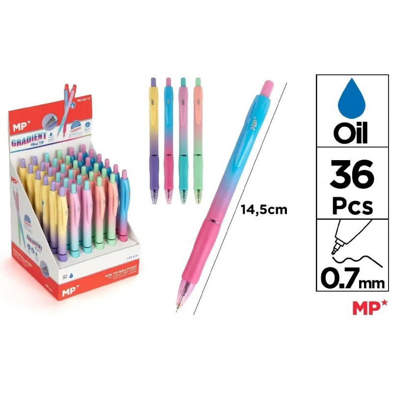 BOLIGRAFO SUAVE DEGRADADO PUNTA 0.7 MM