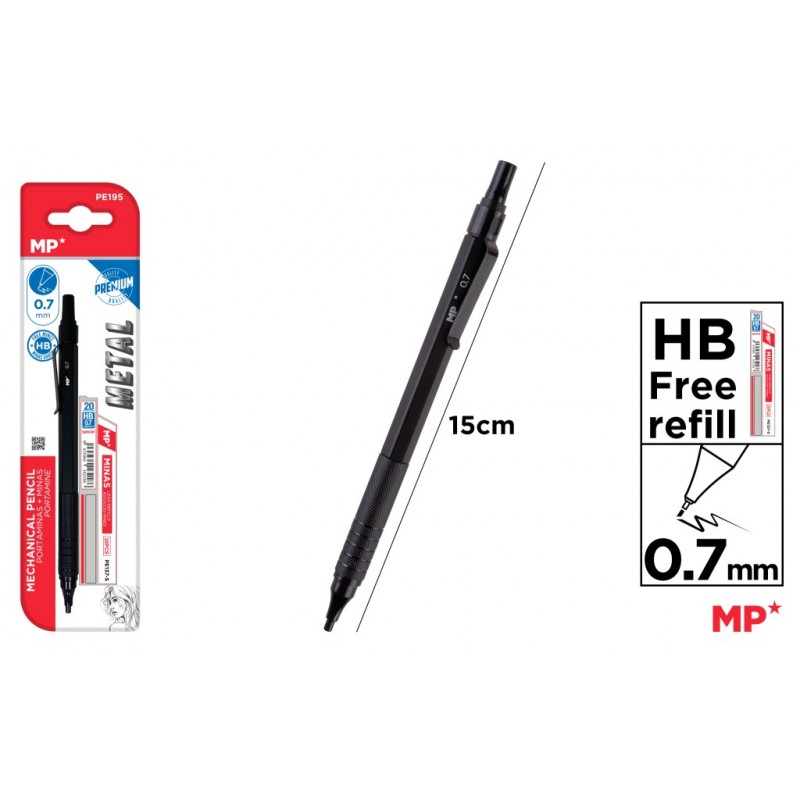 PORTAMINAS METALICO PREMIUM CON MINAS 0.7mm