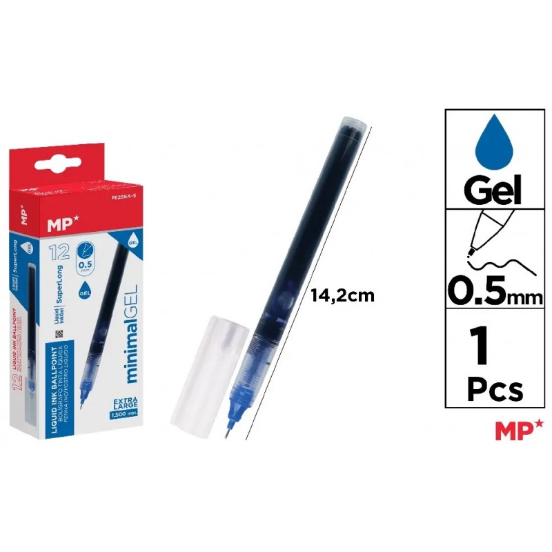 BOLIGRAFO TINTA GEL PUNTA AGUJA 0.5mm AZUL
