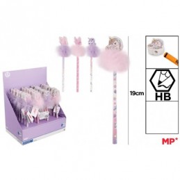 LAPIZ CON GOMA INFANTIL UNICORNIOS