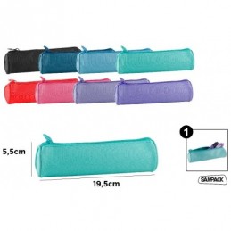 ESTUCHE DE 1 CREMALLERA REDONDO 19.5x5