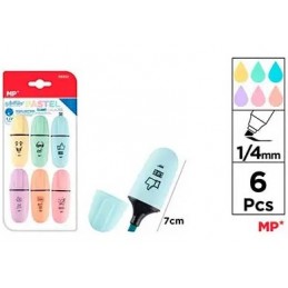 MARCADOR PASTEL MINI 6UDS