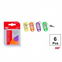 LLAVEROS STANDARD FLUORESCENTE 50mm 6 UDS