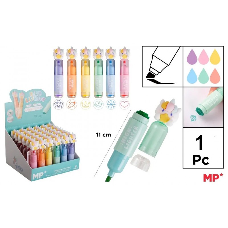 MARCADOR FLUORESCENTE FANTASY Y SELLO