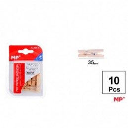 PINZA MADERA 35mm 10UDS