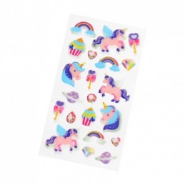 PEGATINAS 3D UNICORNIO ARCOIRIS