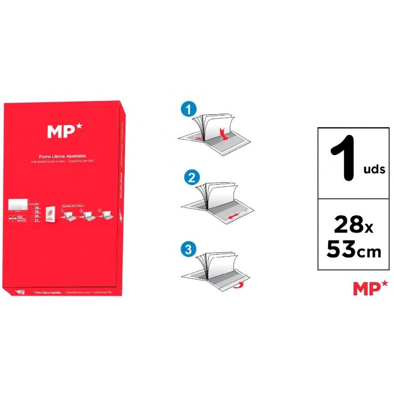 FORRALIBROS 28CM ANTIRASGADO 130 MICRAS AJUSTABLE