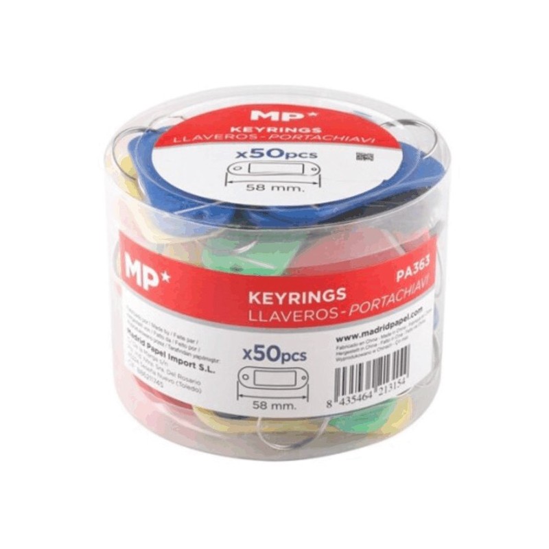 LLAVERO PORTAETIQUETAS 50UDS