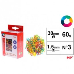 GOMAS ELASTICAS COLOR 60G 30x1.5mm