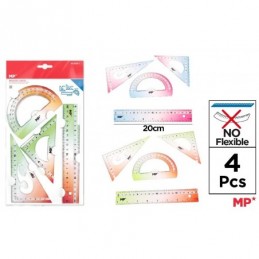 SET DE REGLA DEGRADADO 20 CM
