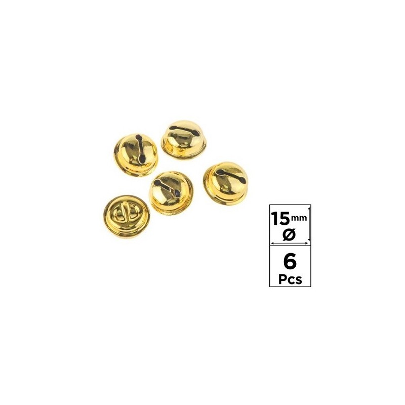 CASCABEL ORO 15mm 6 UDS