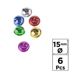 CASCABEL DE COLORES 15mm 6UDS