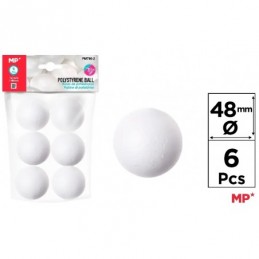 BOLA POLIESTIRENO 48MM 6 UDS