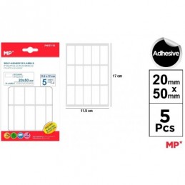 ETIQUETAS BLANCAS 20x50mm 105 UDS