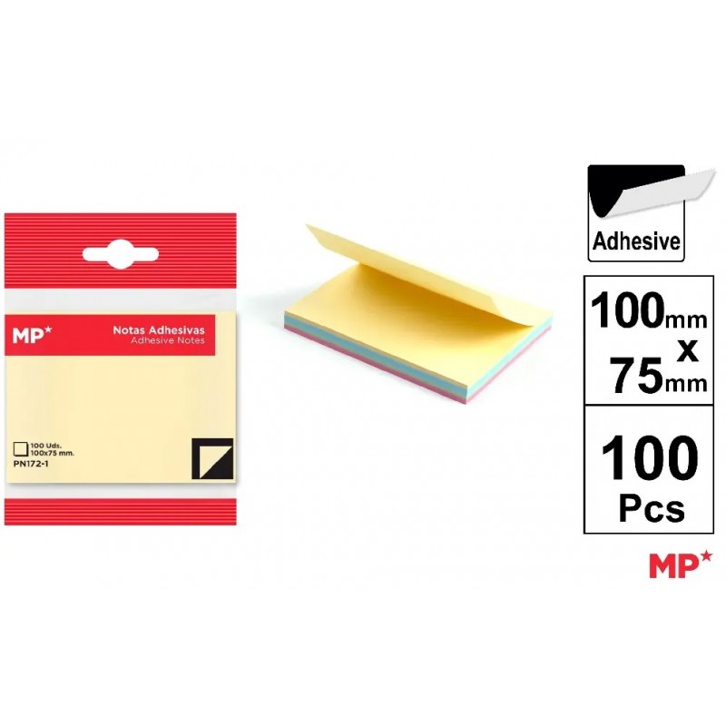 NOTAS ADHESIVAS 100x75mm 100 HOJAS MP