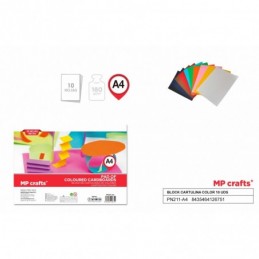 BLOCK DE CARTULINA COLOR A4 10 HOJAS 180GR