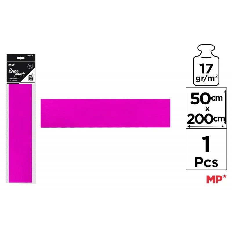 PAPEL CRESPON 50x200CM ROSA FUCSIA
