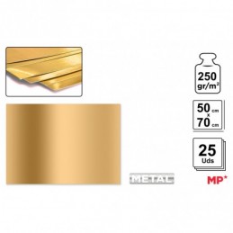 CARTULINA METALIZADA ORO 50x70cm 250GR