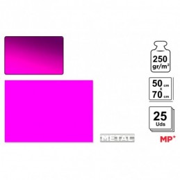 CARTULINA METALIZADA ROSA 50x70cm 250GR