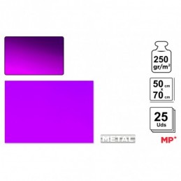 CARTULINA METALIZADA MORADO 50x70cm 250GR