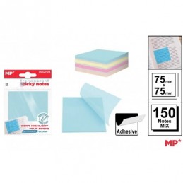 NOTA ADHESIVAS TRANSPARENTES 75x75 MM 150 HOJAS