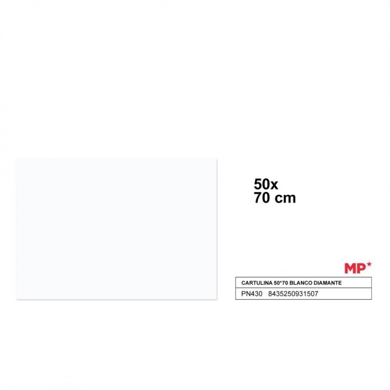 CARTULINA 50x70CM BLANCO DIAMANTE
